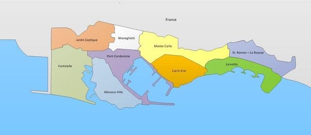 خريطة أحياء موناكو