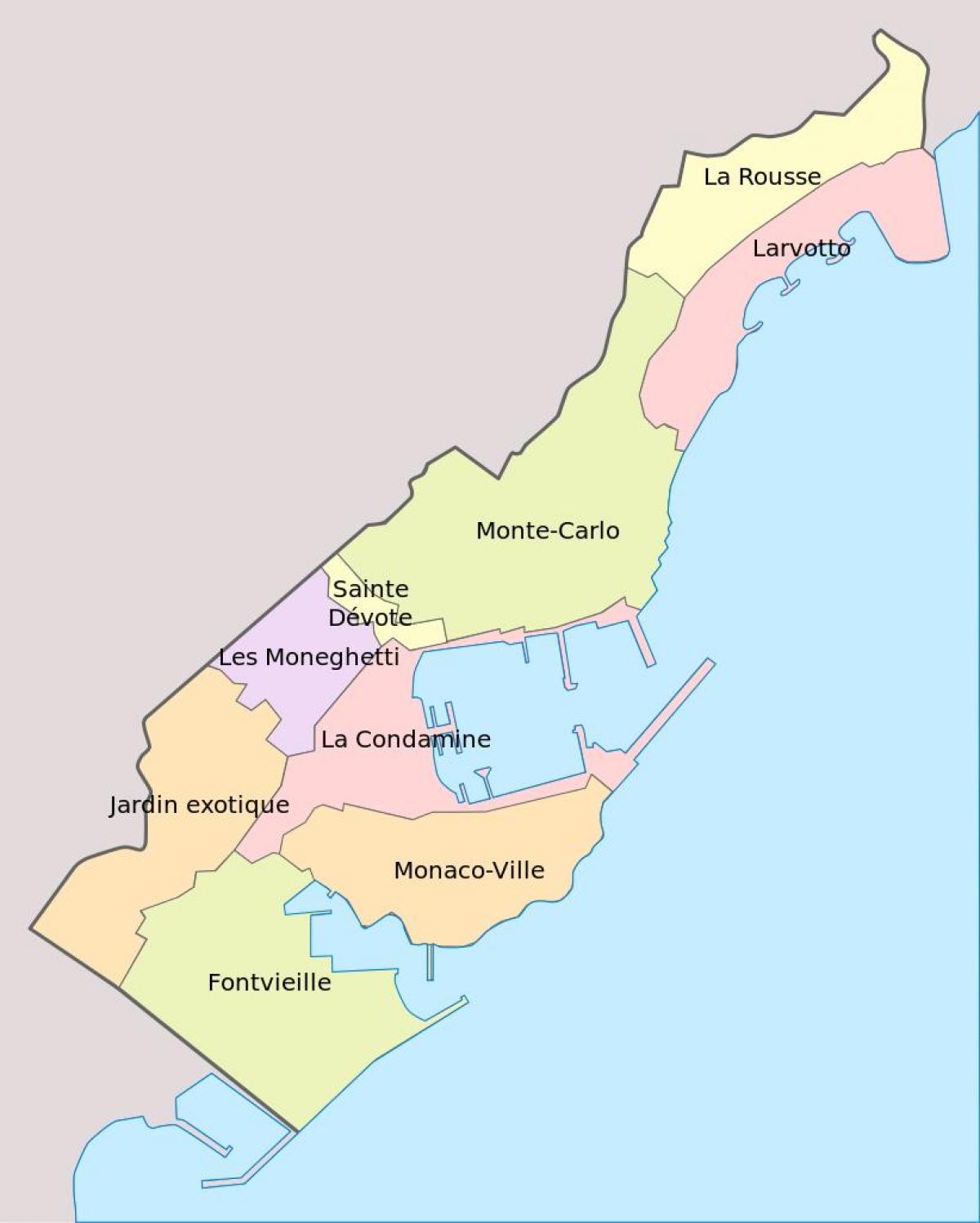 خريطة منطقة موناكو