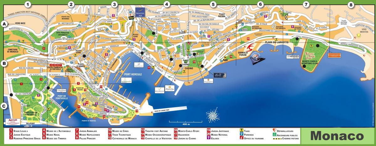 خريطة وسط مدينة موناكو