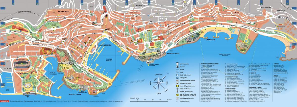 خريطة مشاهدة معالم المدينة في موناكو